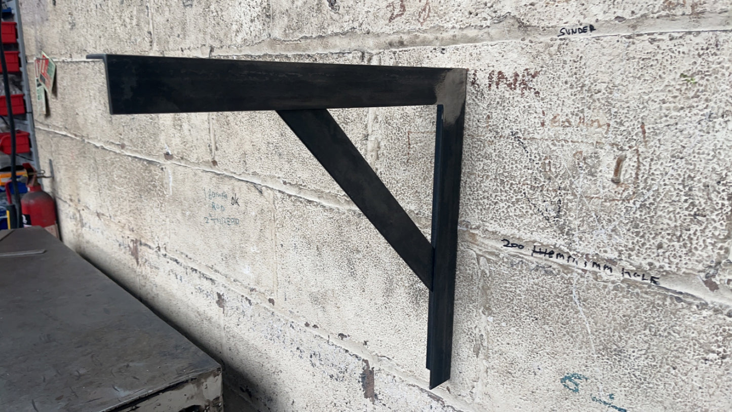Metal Reinforced Angle Iron Mild Steel Rustic Bracket Heavy Duty UK MADE FREE PP