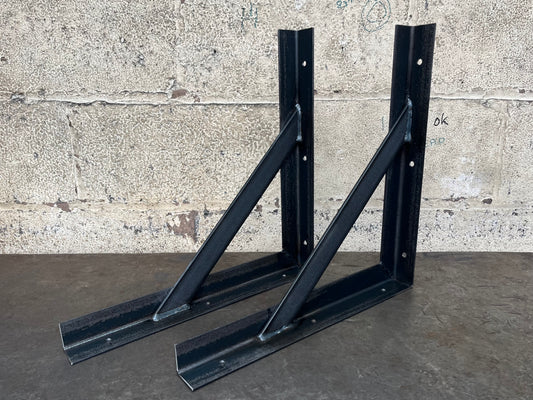 Metal Reinforced Angle Iron Mild Steel Rustic Bracket Heavy Duty UK MADE FREE PP
