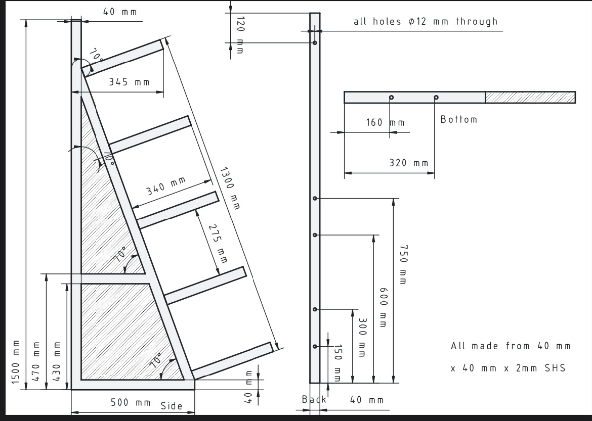 Cantilever Wall Racking With Tilted Arms Industrial/ Timber/ Long Leng ...