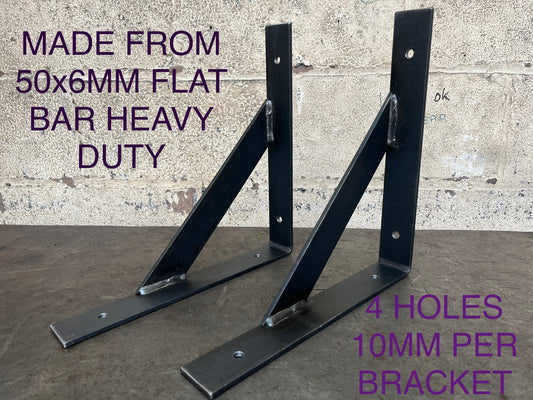 METAL HEAVY DUTY BRACKET HOLDS 75KG PER BRACKET UK HANDMADE FREE PP