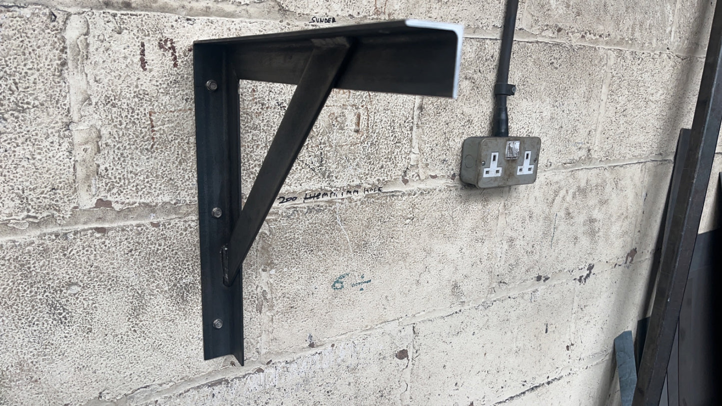 Metal Reinforced Angle Iron Mild Steel Rustic Bracket Heavy Duty UK MADE FREE PP